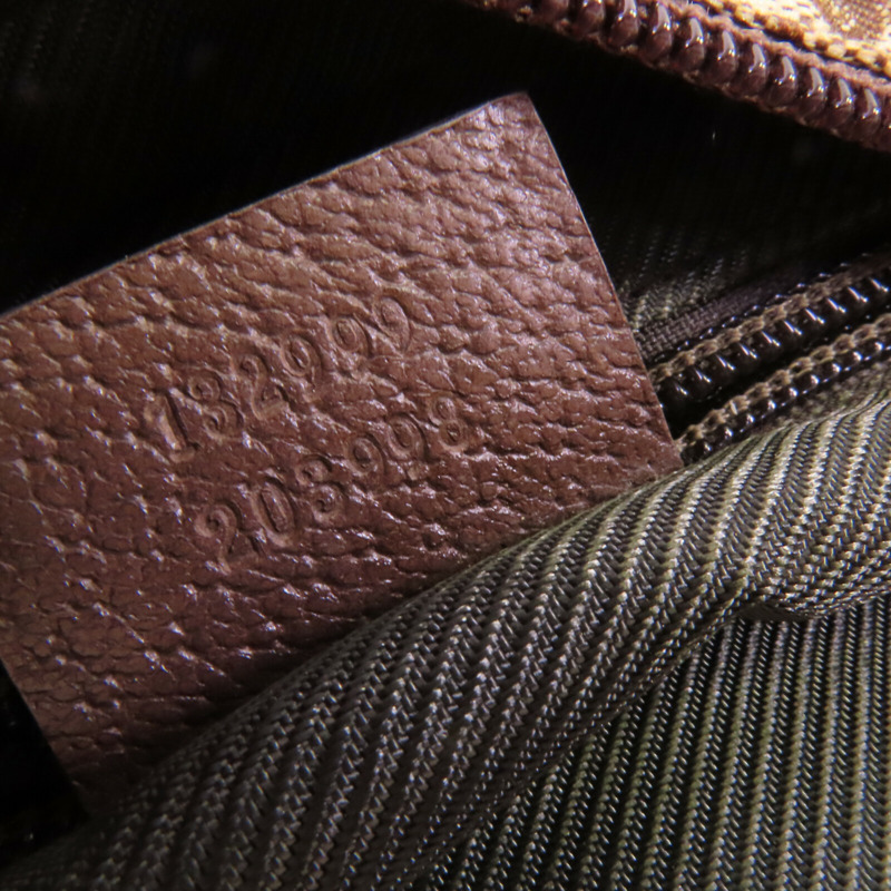 GUCCI 帆布Shoulder Bag銀扣肩背袋-13