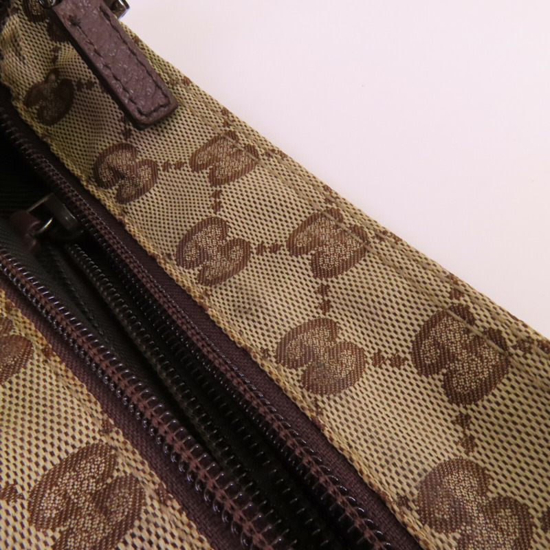 GUCCI 帆布Shoulder Bag銀扣肩背袋-15