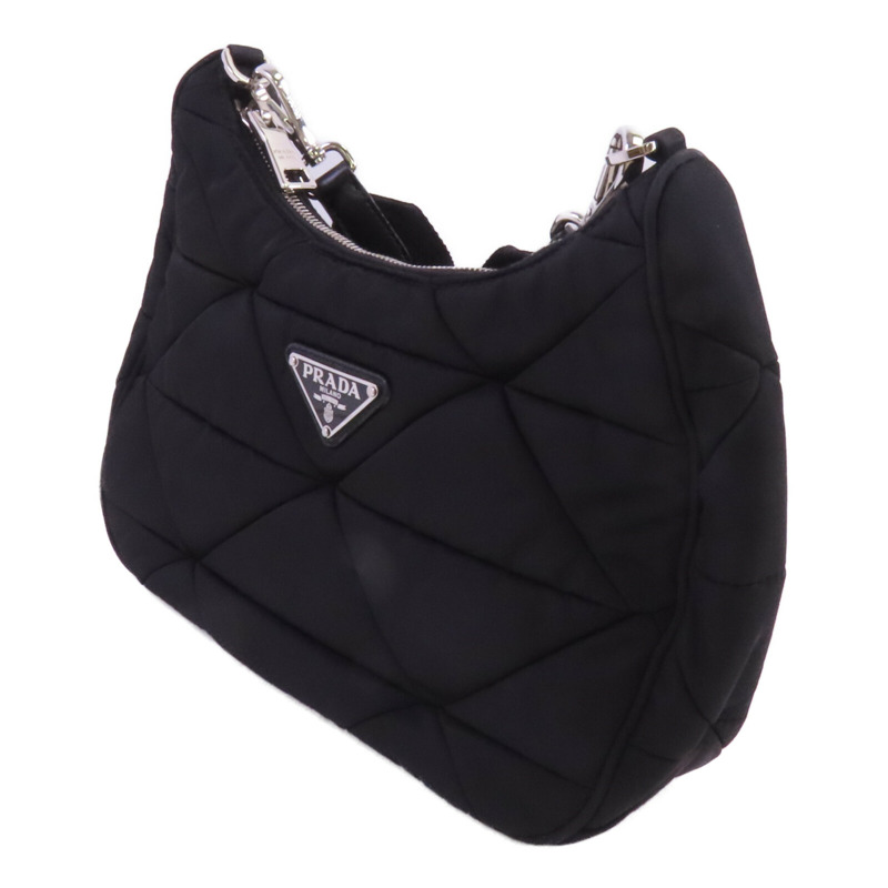 PRADA 尼龍Padded Re Nylon銀扣肩背袋-2