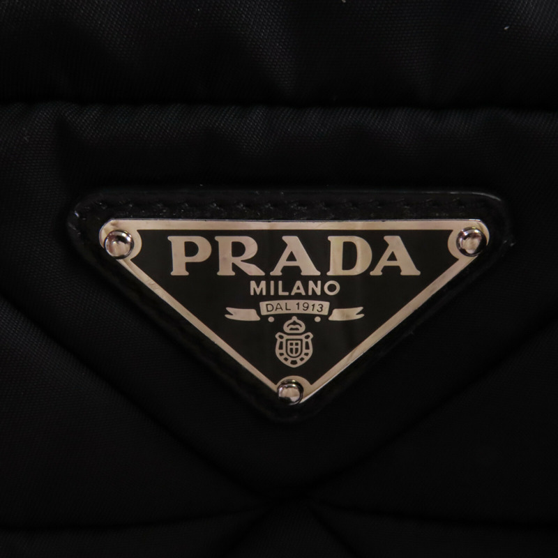 PRADA 尼龍Padded Re Nylon銀扣肩背袋-10