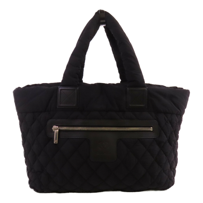 CHANEL 尼龍Coco Cocoon銀扣肩背袋-0