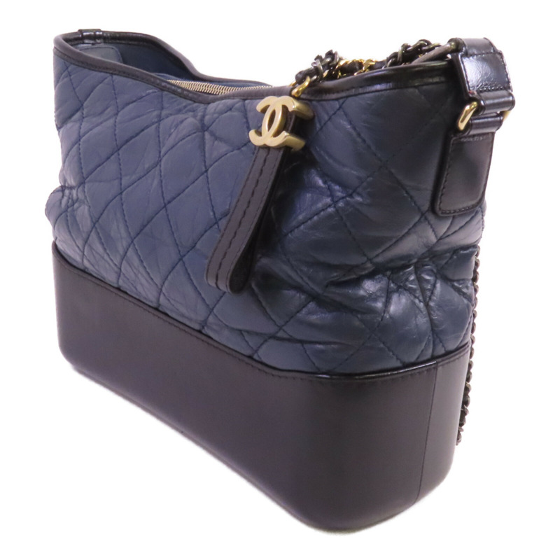 CHANEL 牛皮皮革Gabrielle Medium銀扣鏈帶肩背袋-2