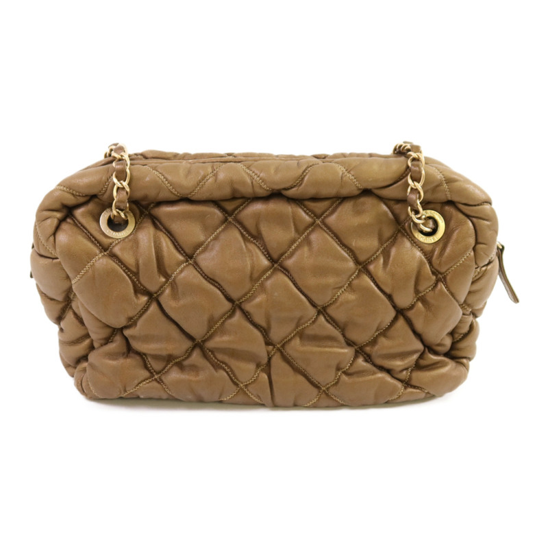 CHANEL 牛皮皮革Chain Shoulder Bag金扣鏈帶肩背袋-1