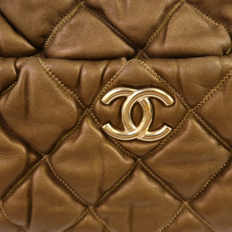 CHANEL 牛皮皮革Chain Shoulder Bag金扣鏈帶肩背袋-10