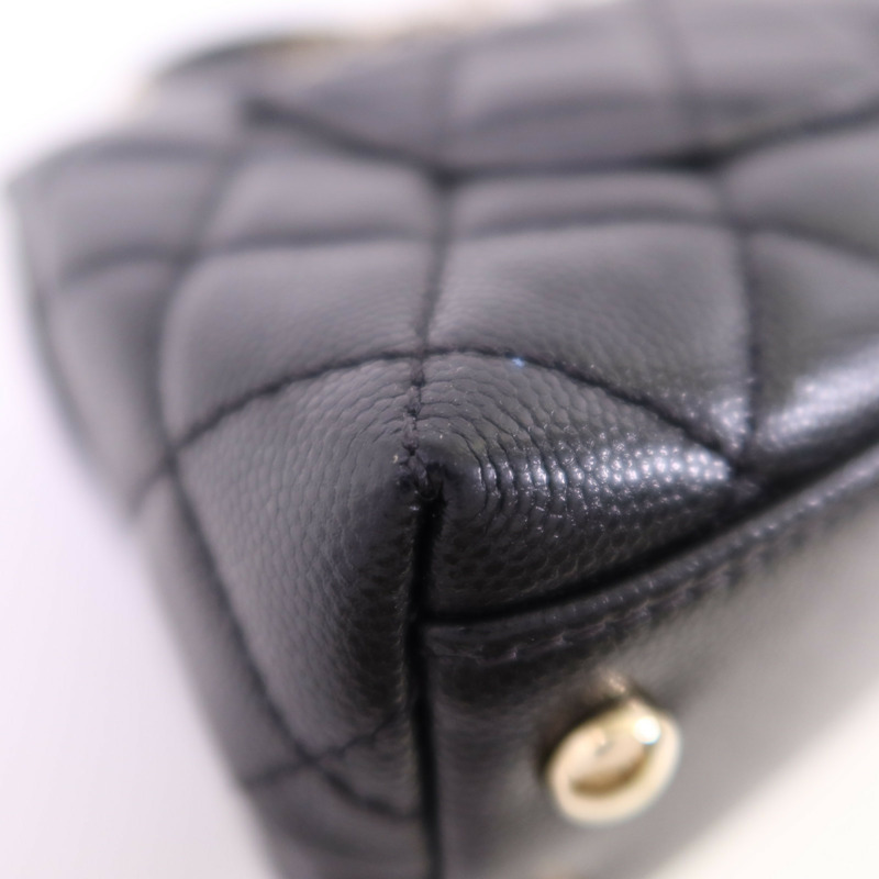 CHANEL 牛皮皮革Co Co Handle金扣鏈帶手挽肩背兩用袋-7