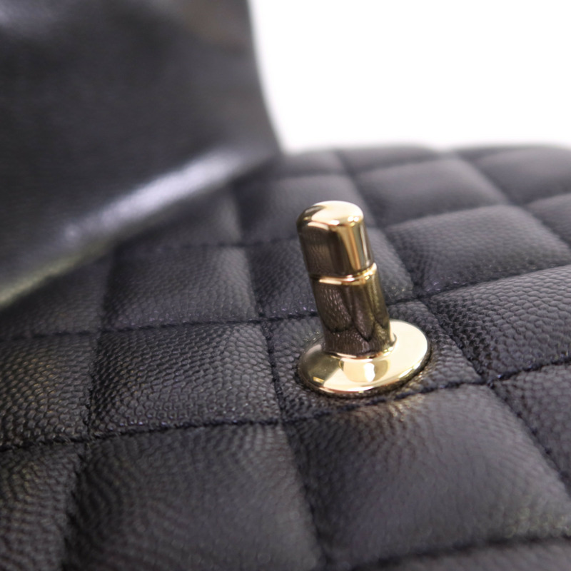 CHANEL 牛皮皮革Co Co Handle金扣鏈帶手挽肩背兩用袋-10