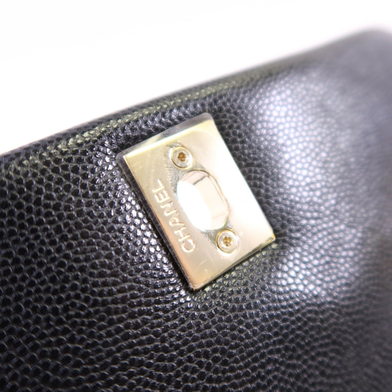 CHANEL 牛皮皮革Co Co Handle金扣鏈帶手挽肩背兩用袋-11