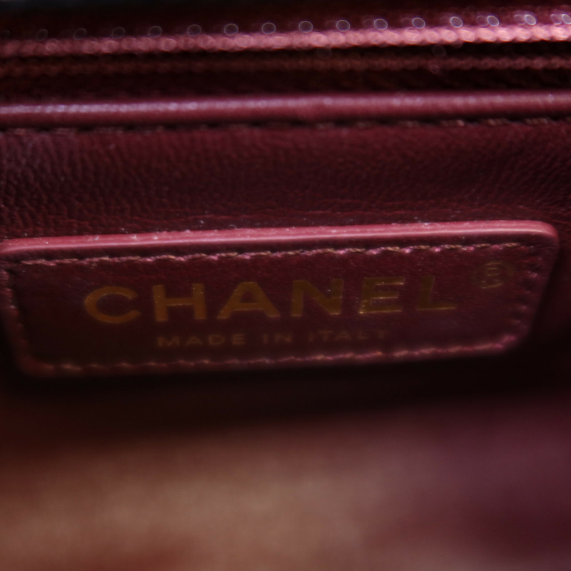 CHANEL 牛皮皮革Co Co Handle金扣鏈帶手挽肩背兩用袋-13