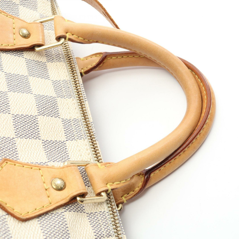 路易威登 Speedy 30 手提包 N41533 Damier Azur 白色皮革 二手 女士 LV-7