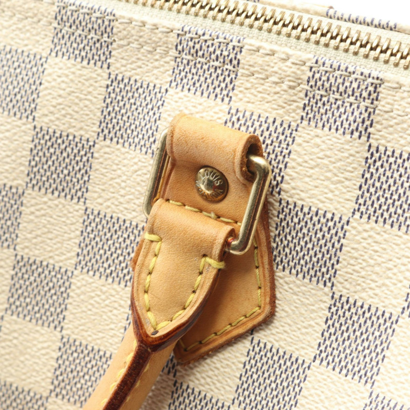 路易威登 Speedy 30 手提包 N41533 Damier Azur 白色皮革 二手 女士 LV-10