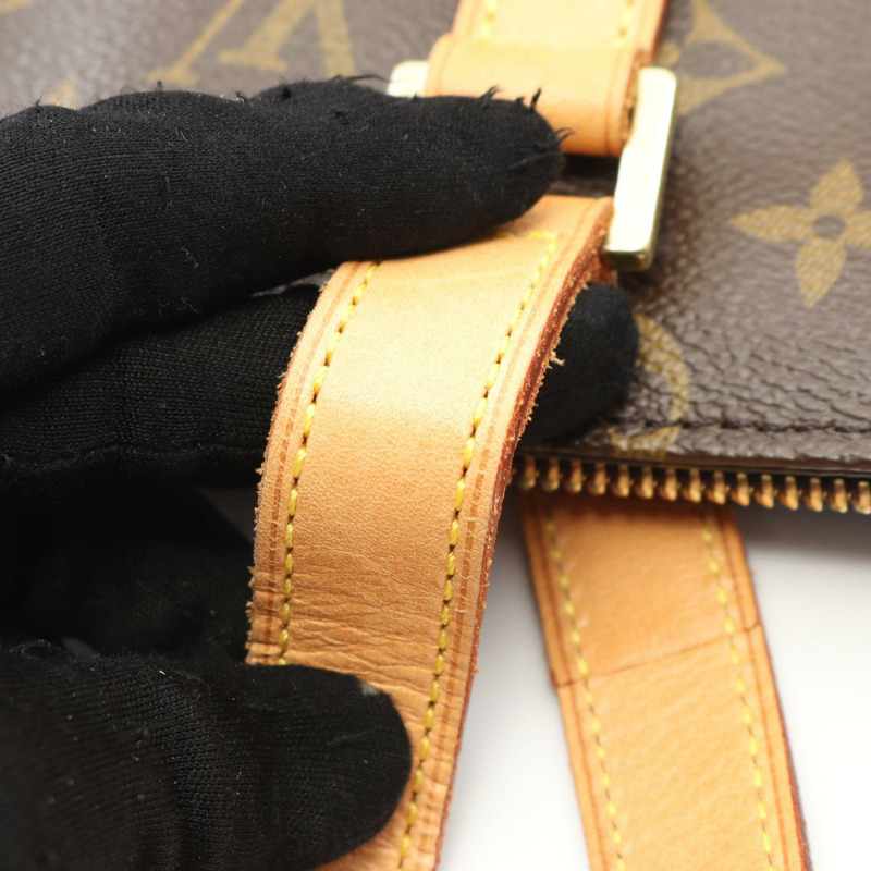 路易威登 Cabas 鋼琴肩背包 M51148 Monogram 皮革棕色二手女士-9