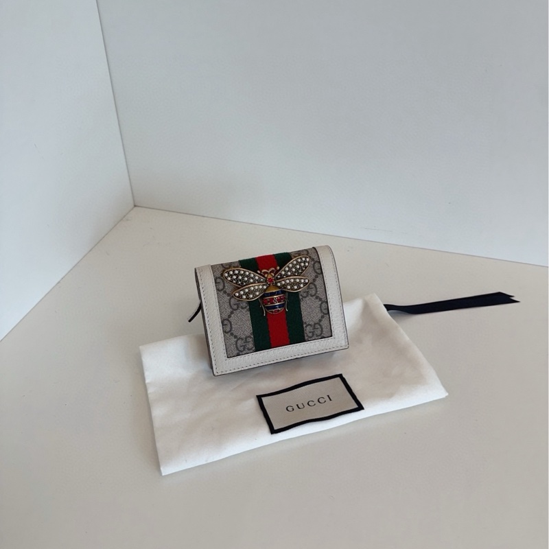 【98新未使用品🆕】Gucci  小蜜蜂老花短款錢包 卡包-2
