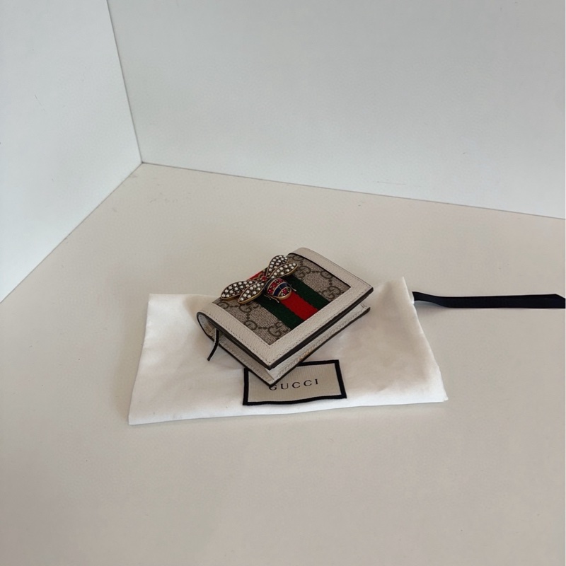 【98新未使用品🆕】Gucci  小蜜蜂老花短款錢包 卡包-4