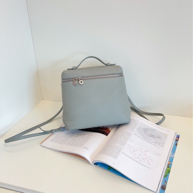 【98新🆕】Loro Piana  Extra Pocket L23.5 LP 飯盒雙肩包 小號 small桉樹綠-0