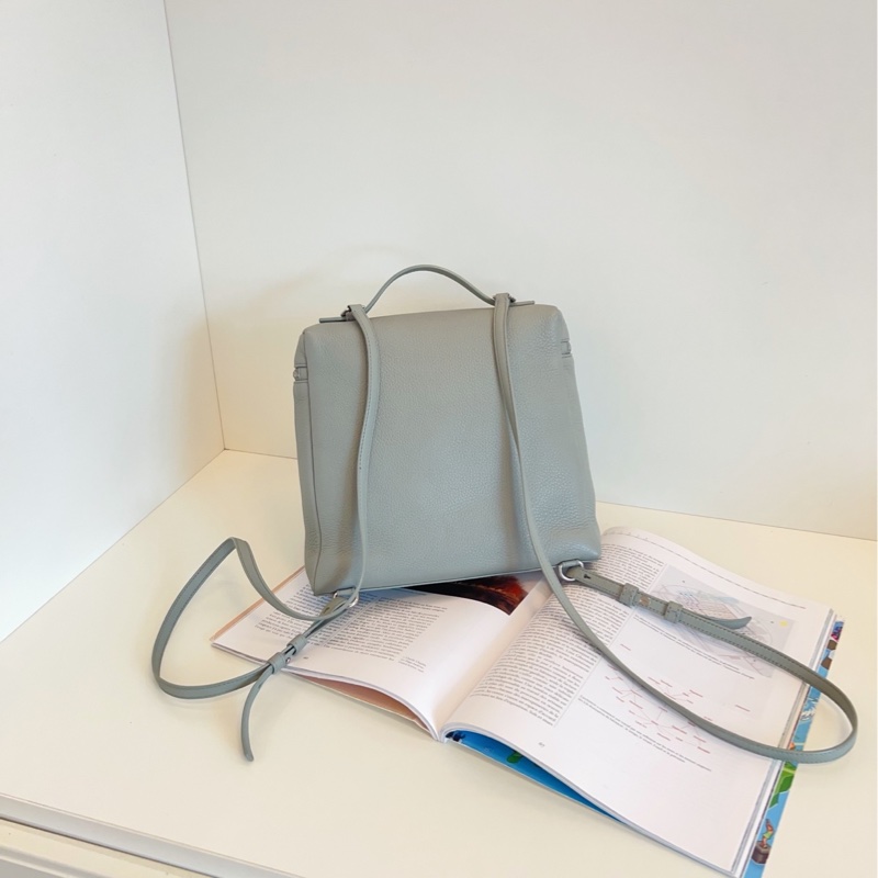 【98新🆕】Loro Piana  Extra Pocket L23.5 LP 飯盒雙肩包 小號 small桉樹綠-1