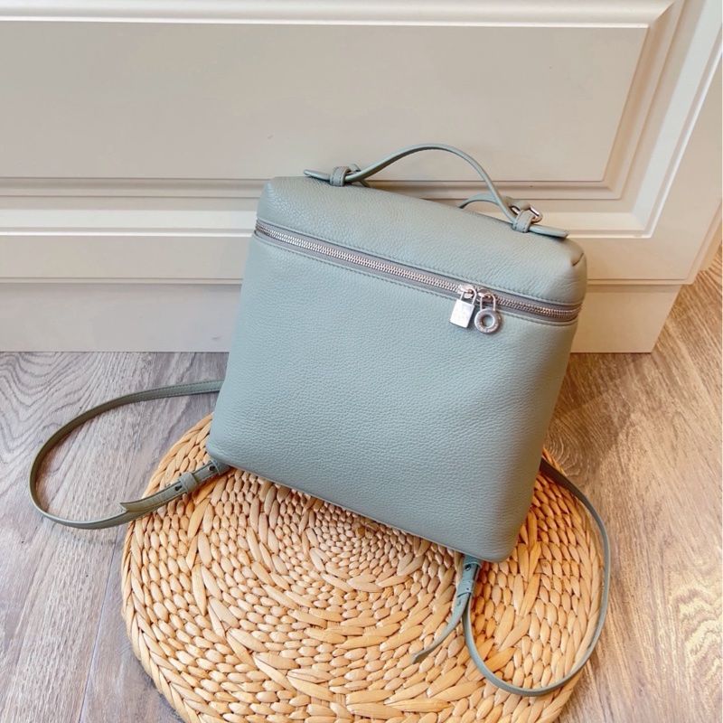 【98新🆕】Loro Piana  Extra Pocket L23.5 LP 飯盒雙肩包 小號 small桉樹綠-7