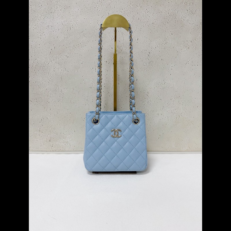 Chanel baby blue mini tote-0