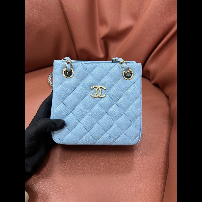 Chanel baby blue mini tote-1