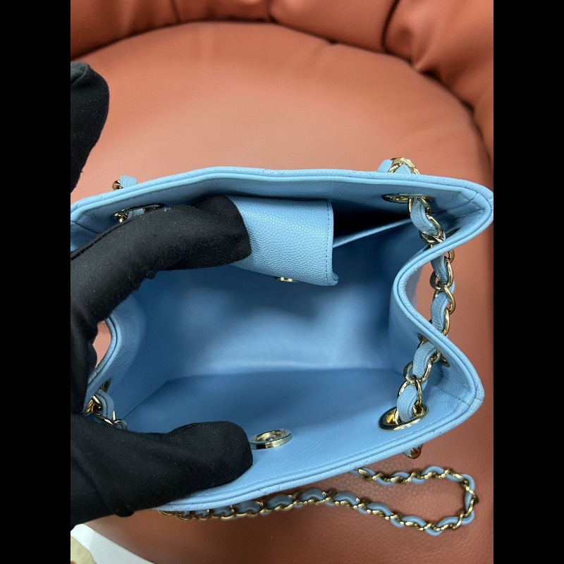 Chanel baby blue mini tote-6