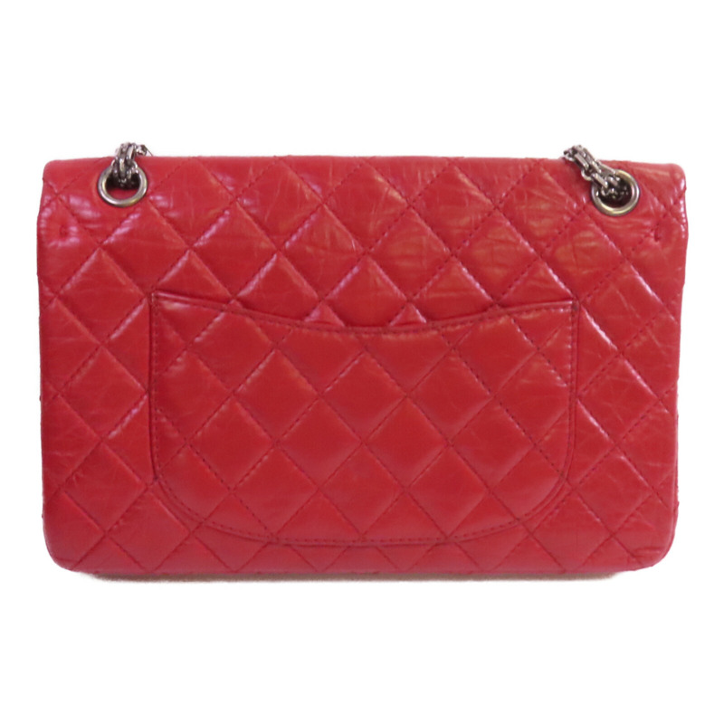 CHANEL 牛皮皮革2.55 Large銀扣鏈帶肩背袋-1