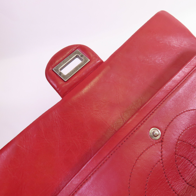 CHANEL 牛皮皮革2.55 Large銀扣鏈帶肩背袋-11