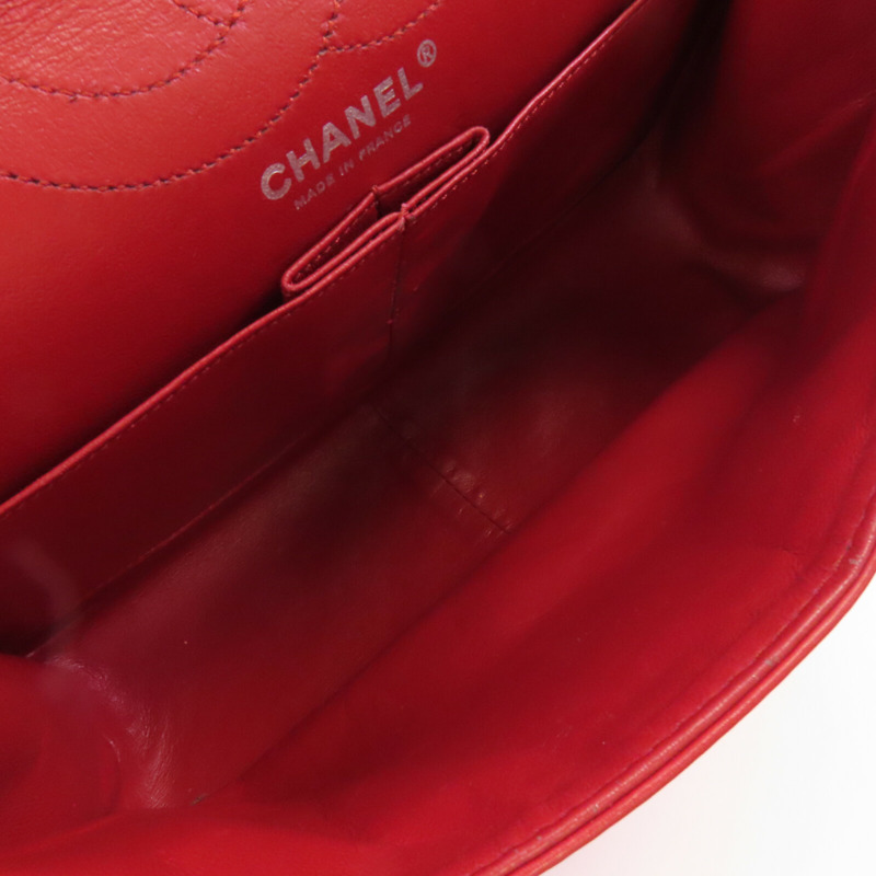 CHANEL 牛皮皮革2.55 Large銀扣鏈帶肩背袋-12