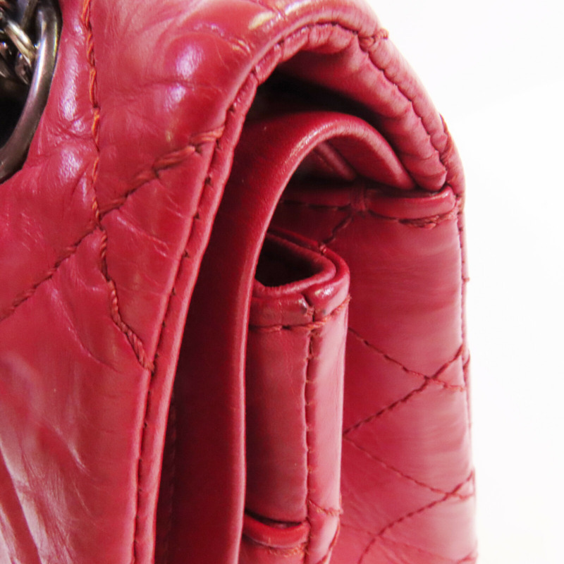 CHANEL 牛皮皮革2.55 Large銀扣鏈帶肩背袋-16