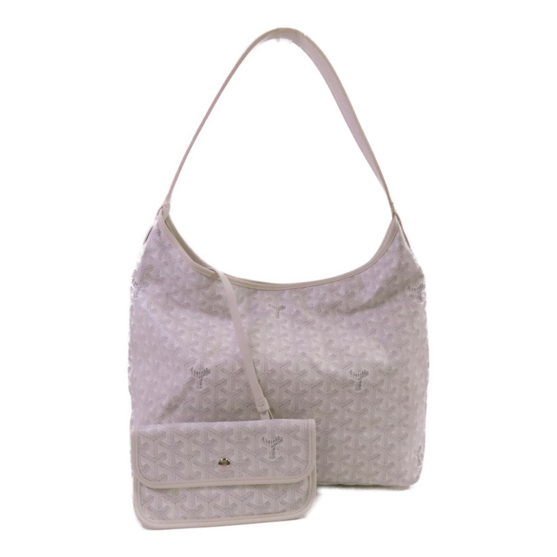 GOYARD 塗層帆布Boheme Hobo銀扣肩背袋-0