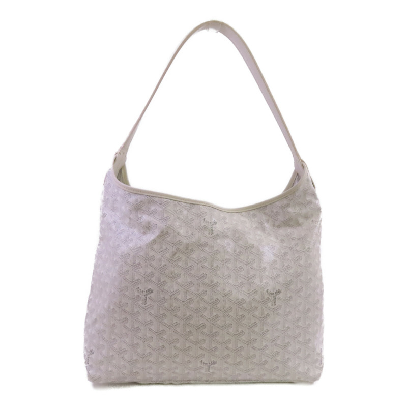 GOYARD 塗層帆布Boheme Hobo銀扣肩背袋-1