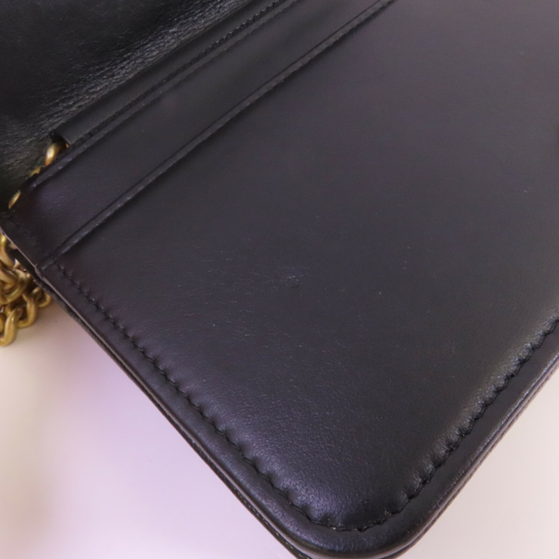 CHANEL 牛皮皮革Boy WOC Wallet On Chain金扣鏈帶肩背袋-12