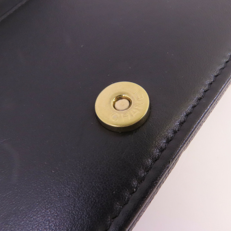 CHANEL 牛皮皮革Boy WOC Wallet On Chain金扣鏈帶肩背袋-13