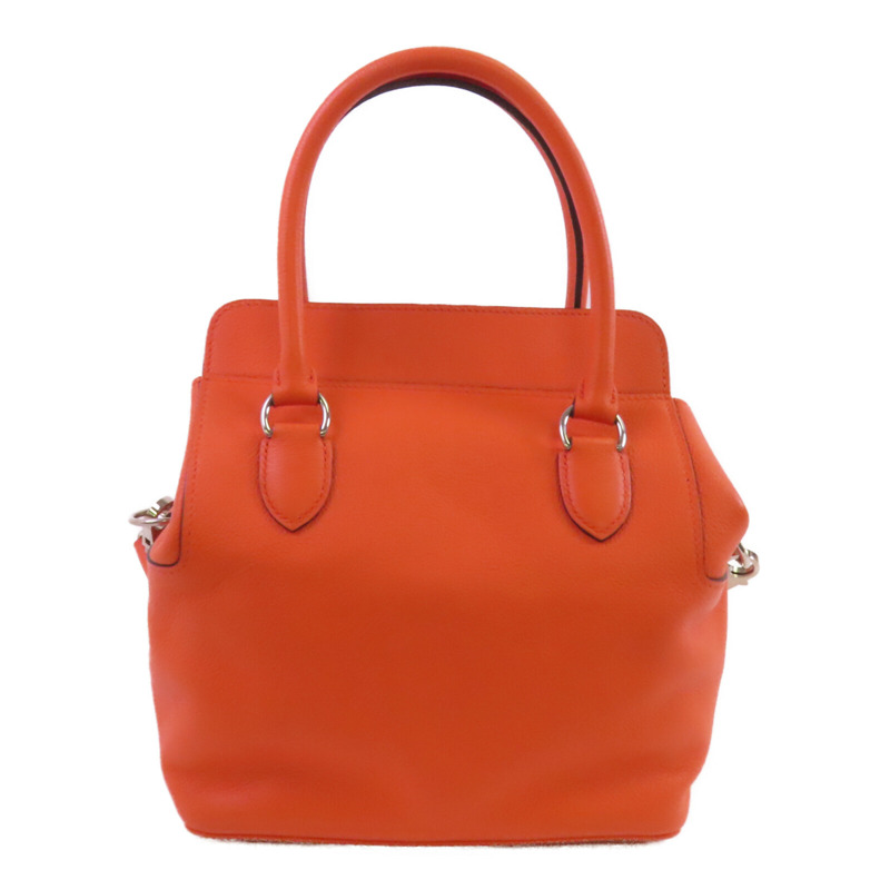 HERMES Everⅽolor皮革Tool Box 20銀扣手挽肩背兩用袋Orange Poppy-1