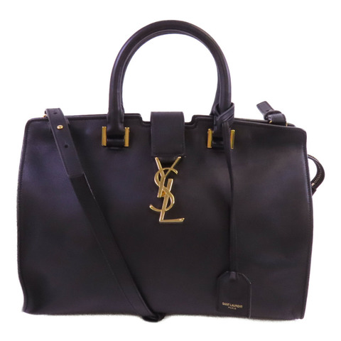 SAINT LAURENT 牛皮皮革2Way Shoulder Bag金扣手挽肩背兩用袋