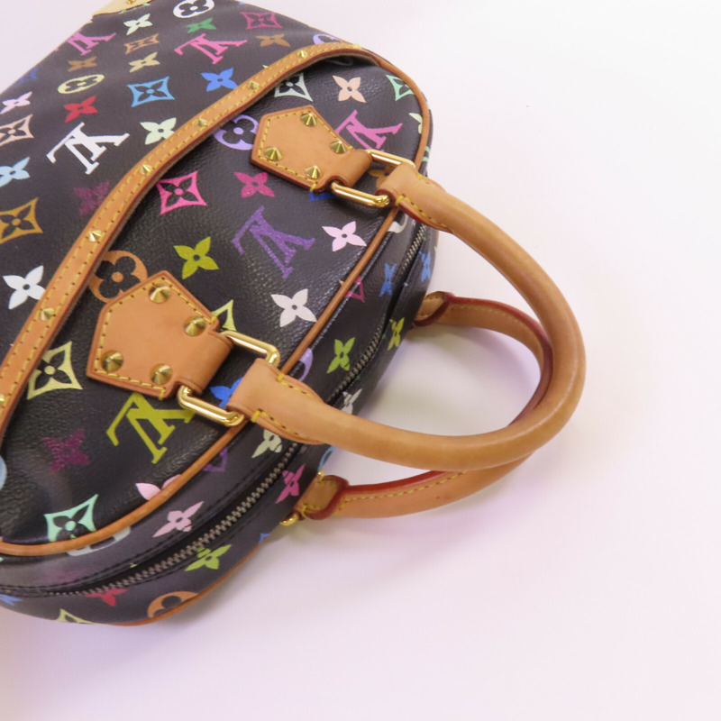 LOUIS VUITTON Monogram Multicolor Trouville金扣手挽袋-4