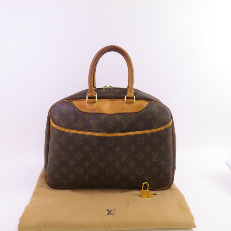 LOUIS VUITTON Monogram Deauville金扣手挽袋-21