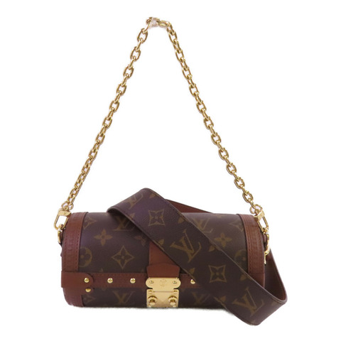 LOUIS VUITTON Monogram Papillon Trunk金扣鏈帶手挽肩背兩用袋