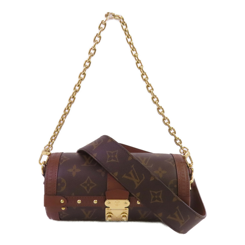LOUIS VUITTON Monogram Papillon Trunk金扣鏈帶手挽肩背兩用袋-0
