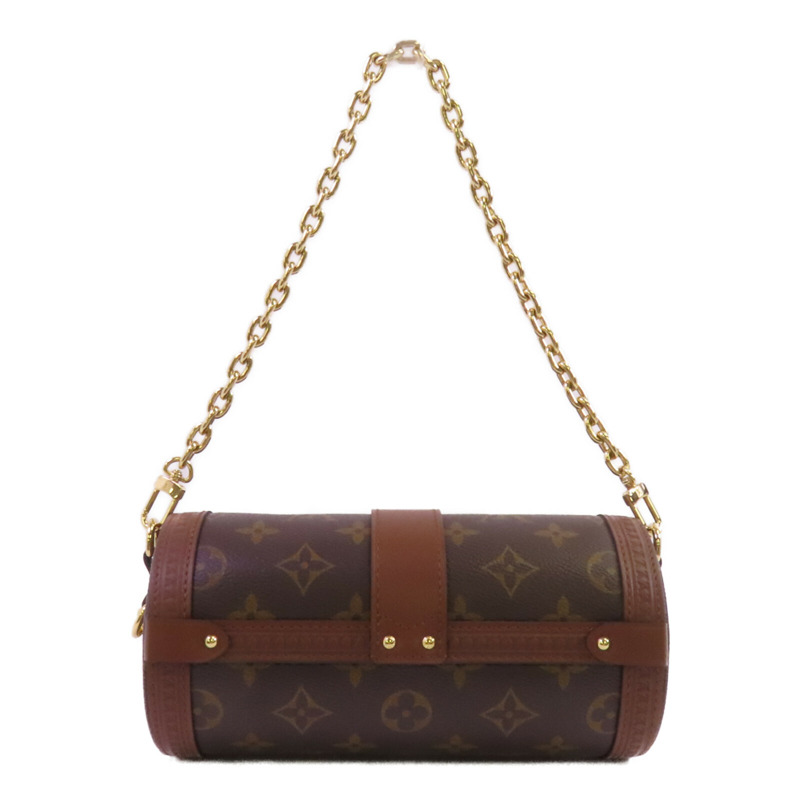 LOUIS VUITTON Monogram Papillon Trunk金扣鏈帶手挽肩背兩用袋-1