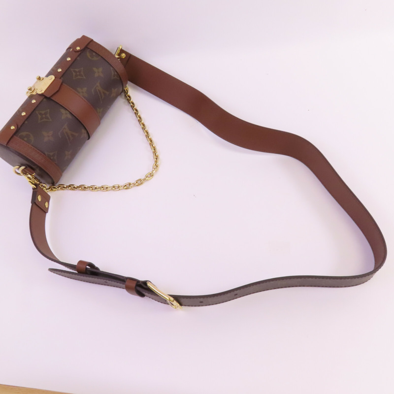 LOUIS VUITTON Monogram Papillon Trunk金扣鏈帶手挽肩背兩用袋-4