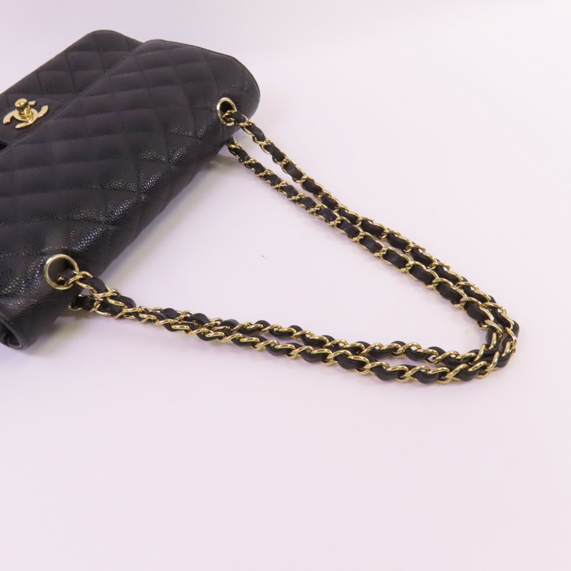 CHANEL 牛皮皮革Classic 25金扣鏈帶肩背袋-4