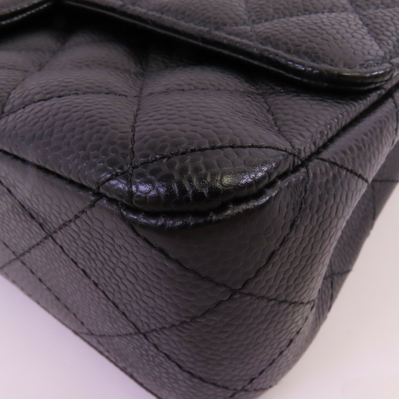 CHANEL 牛皮皮革Classic 25金扣鏈帶肩背袋-6