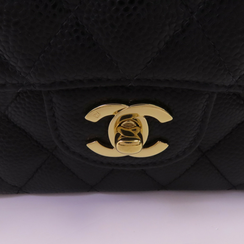 CHANEL 牛皮皮革Classic 25金扣鏈帶肩背袋-9