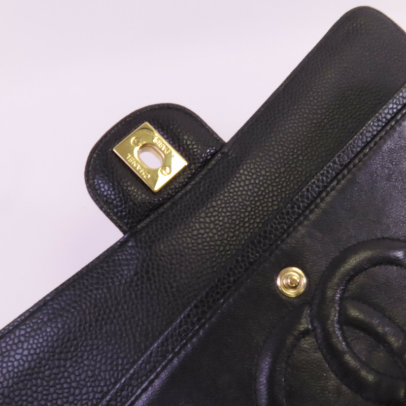 CHANEL 牛皮皮革Classic 25金扣鏈帶肩背袋-10