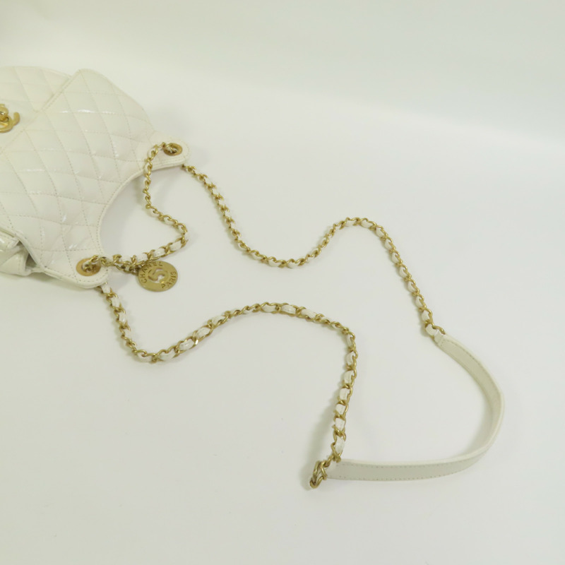 CHANEL 牛皮皮革24C 金扣手挽肩背兩用袋-4