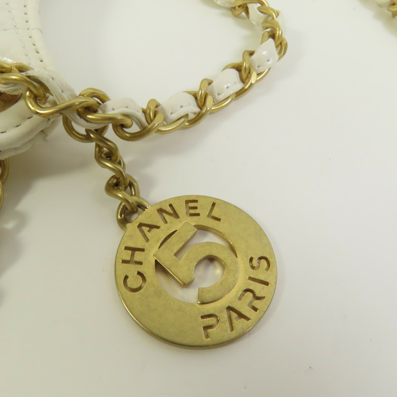 CHANEL 牛皮皮革24C 金扣手挽肩背兩用袋-5