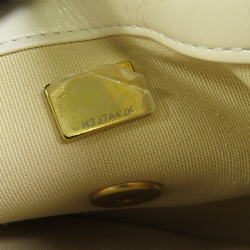 CHANEL 牛皮皮革24C 金扣手挽肩背兩用袋-7