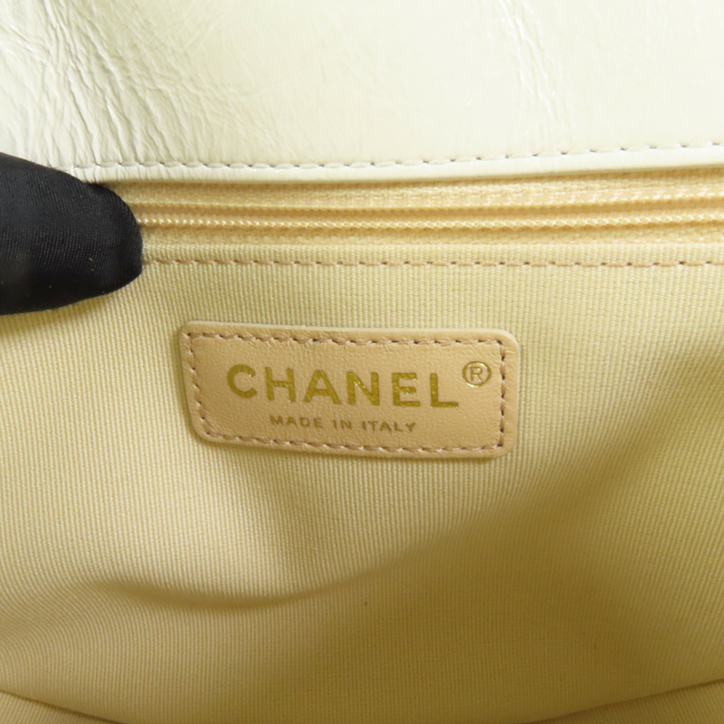 CHANEL 牛皮皮革24C 金扣手挽肩背兩用袋-8