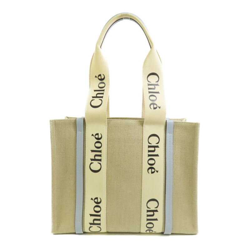 Chloe 帆布Woody手挽袋-0