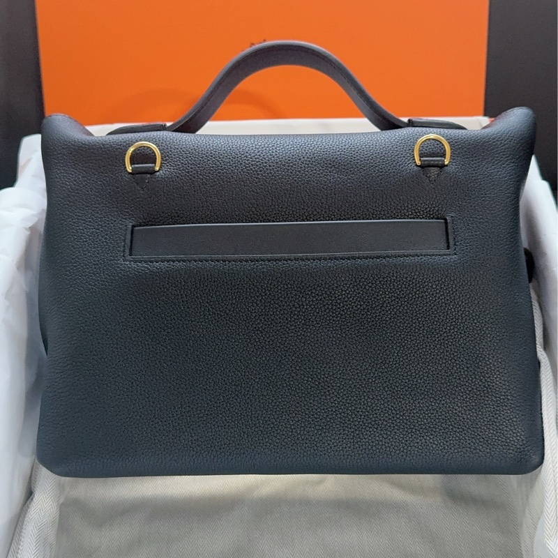 Hermes爱马仕 2424 小号黑金扣 Togo皮-3