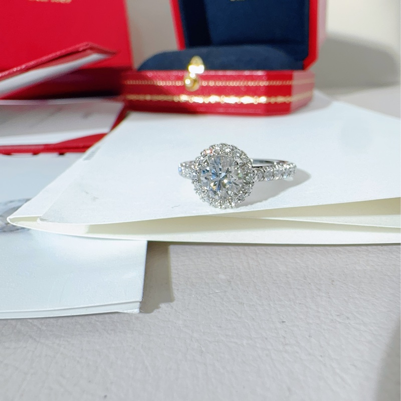 Cartier卡地亚 Destinee系列 圆形围镶钻钻戒-5